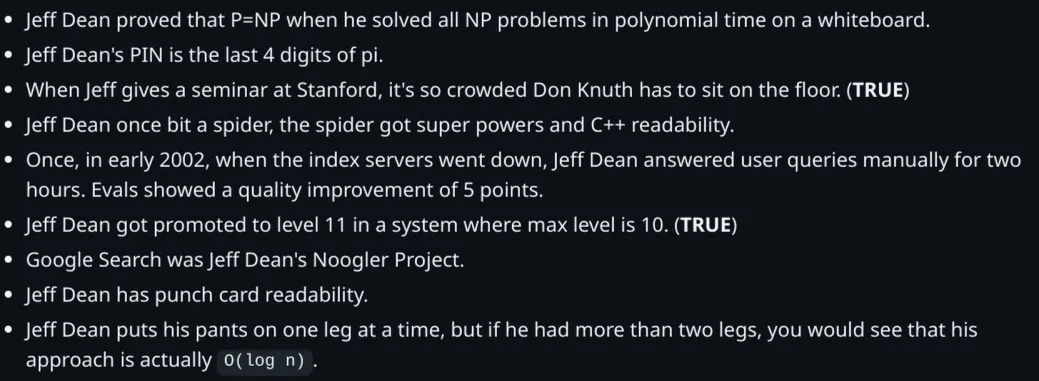 Jeff Dean facts