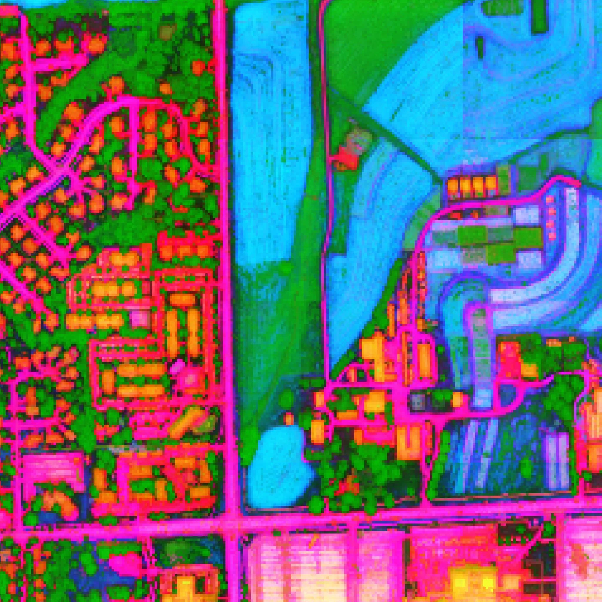 A satelite image seen through the eyes of DINO V3